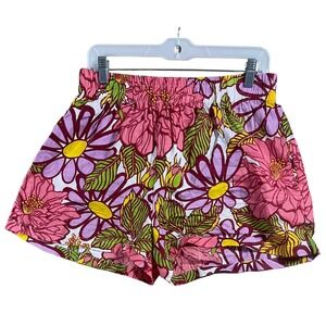 S/W/F By Anthropologie Women's Waistband Floral Shorts Size Large